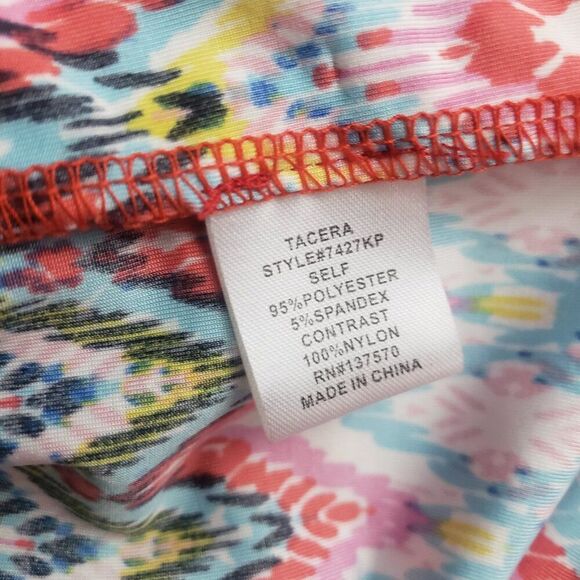 Tacera Shift Dress Petite Small Pink Chevron Print Boho Maximalist - Picture 10 of 10